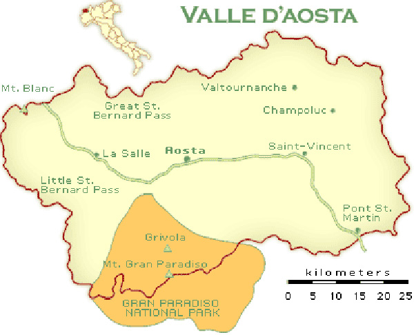 瓦雷达奥斯塔(Vale D’Aosta）